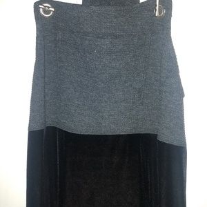 Black and gray long dress.